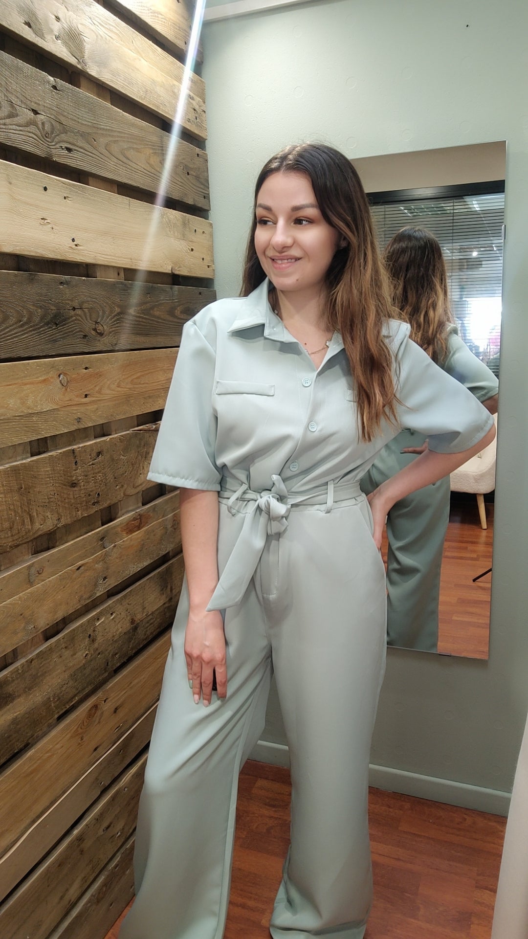 Combinaison officier vert d'eau ou beige