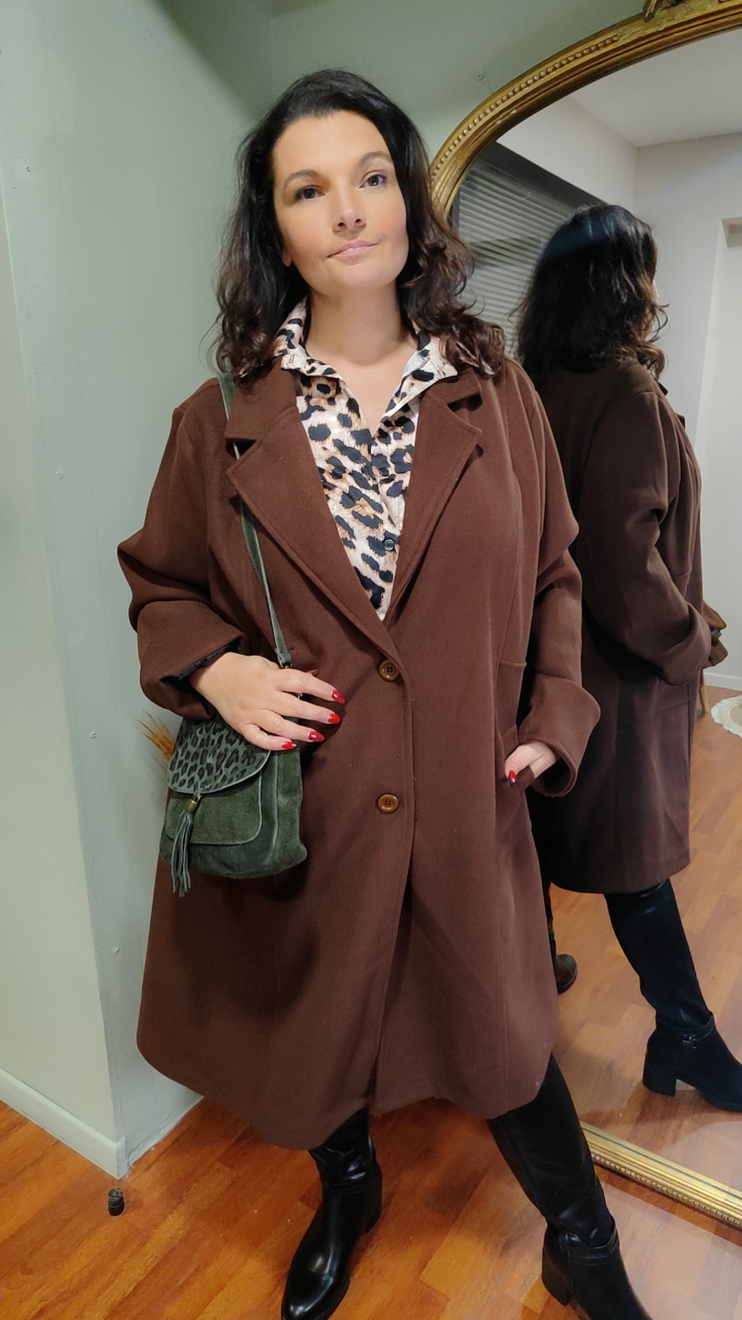 Manteau long chocolat