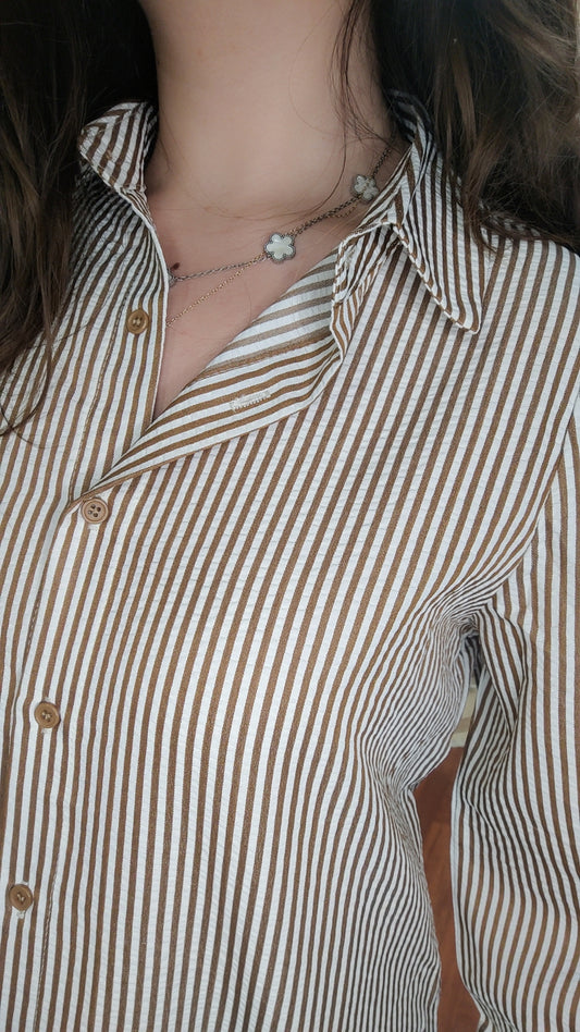 Chemise rayures choco