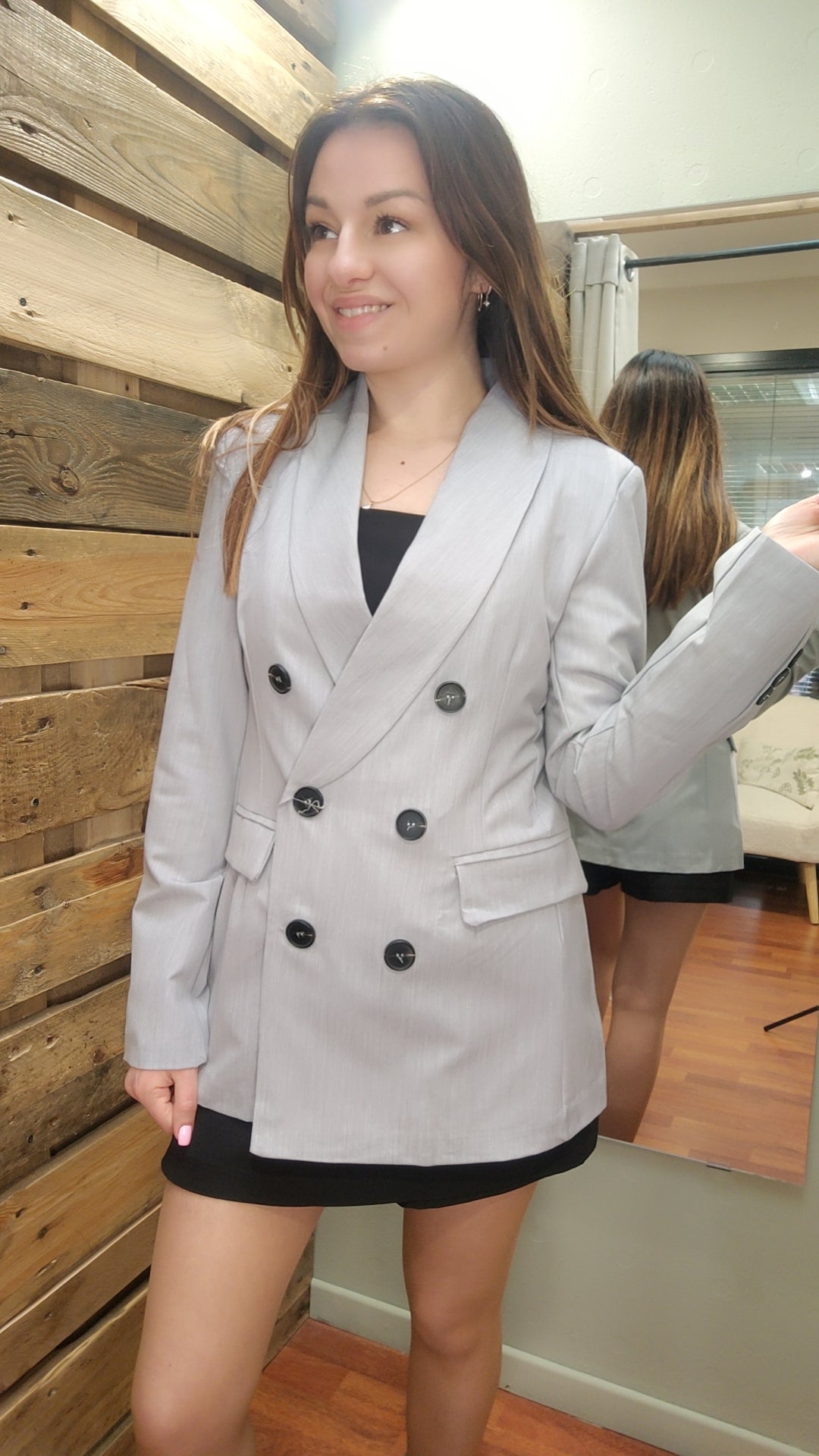 Blazer cintré gris