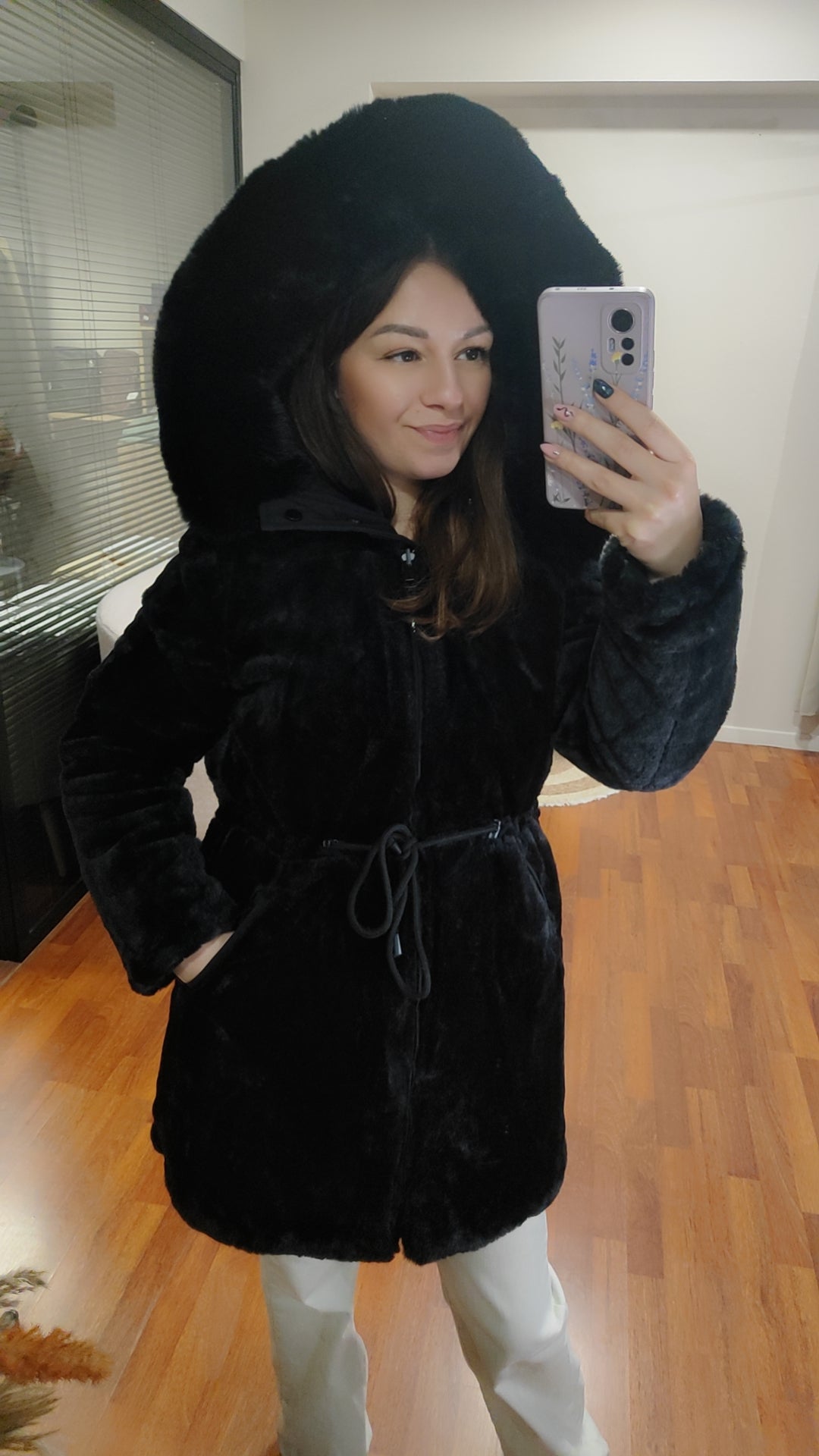 Parka réversible noire