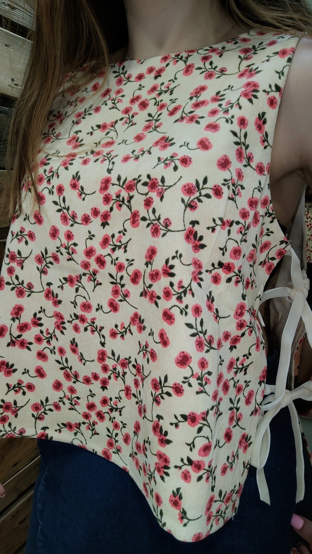 Haut à nouer fleuri