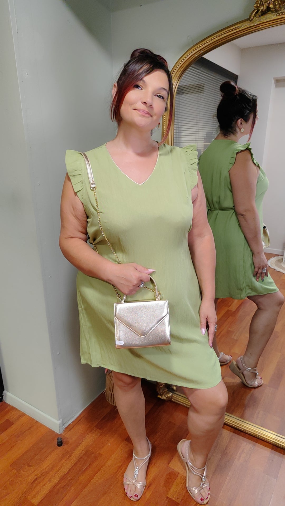 Robe droite vert pomme