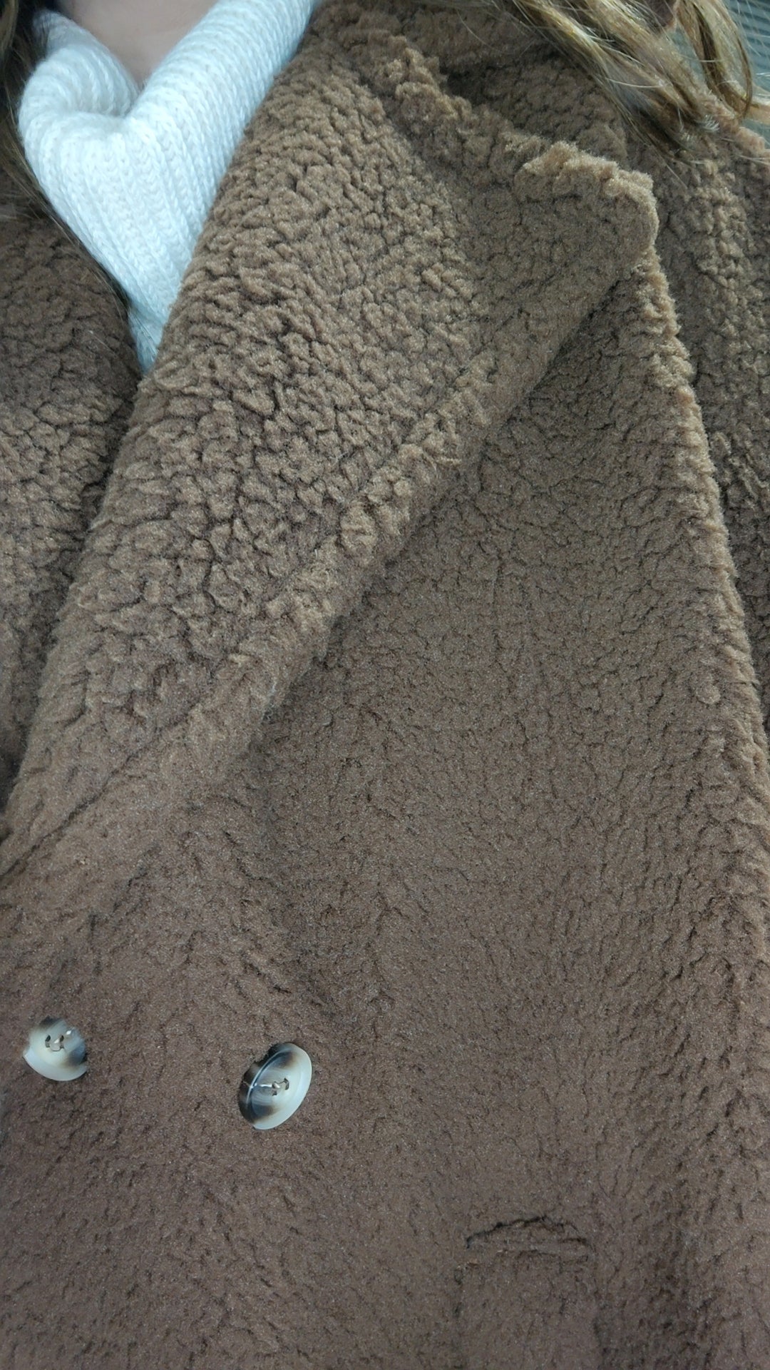 Poncho oversize doux chocolat