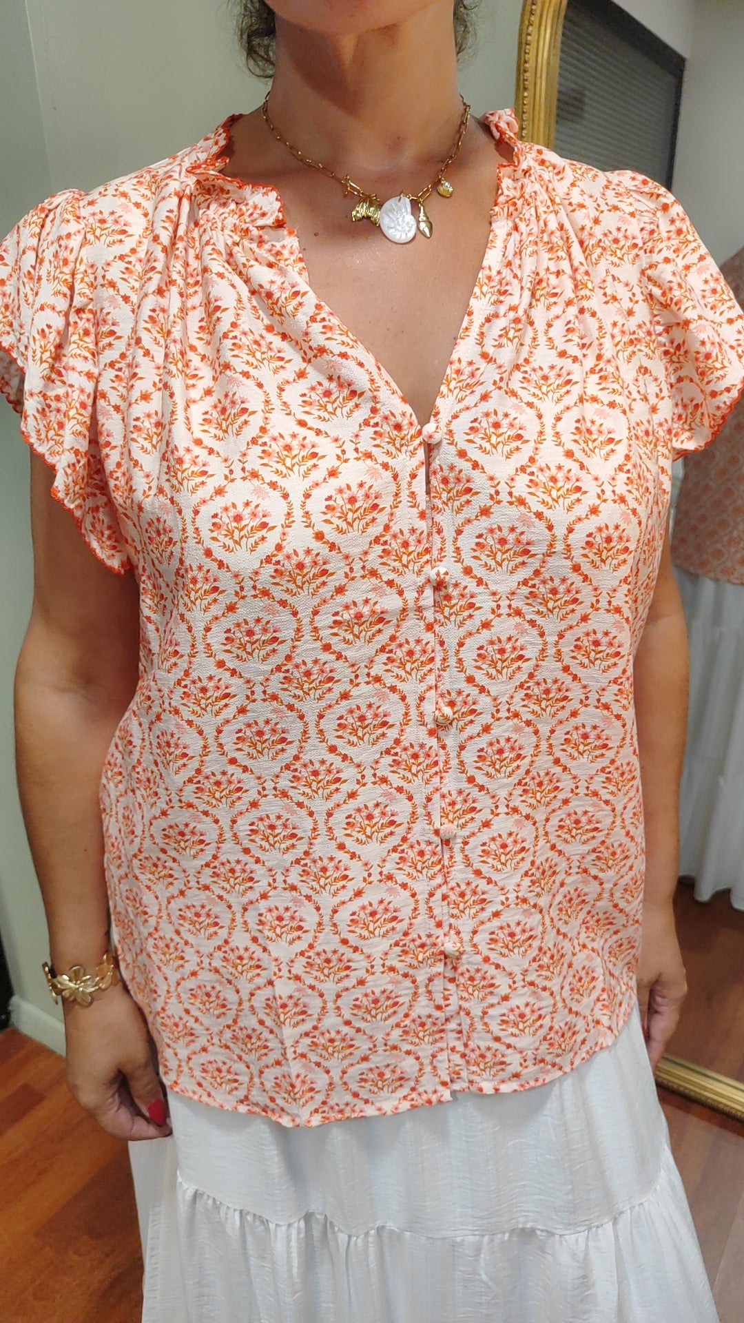 Top motifs orangé