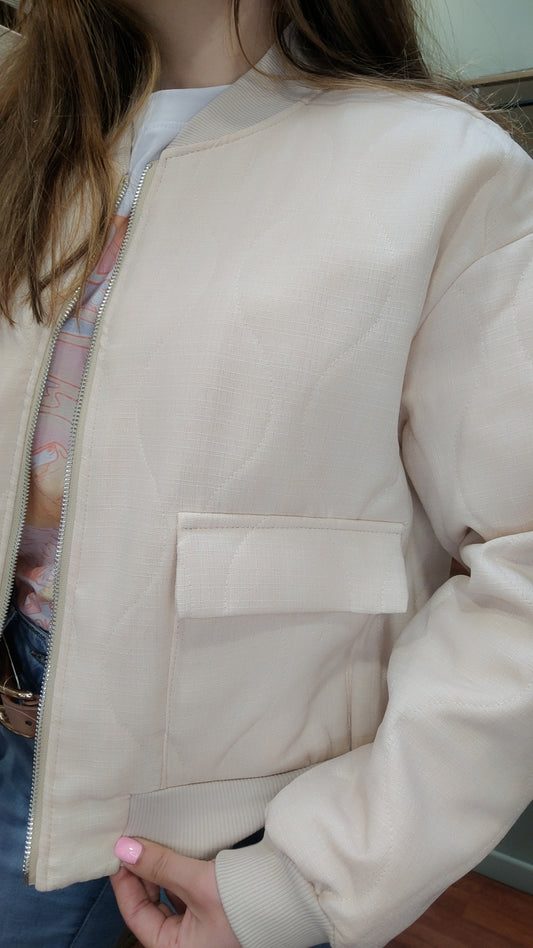 Bombers matelassé beige ou rose