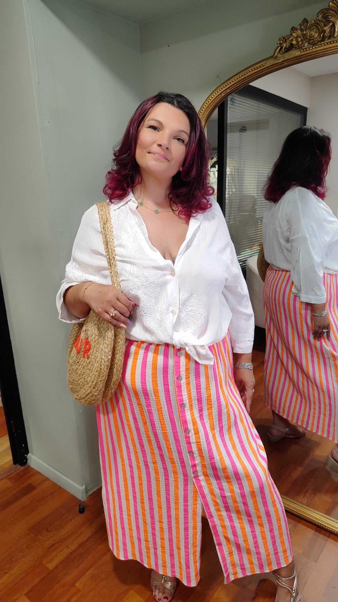 Chemise blanche texturée