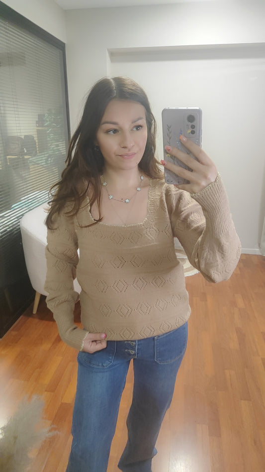 Pull Clara (beige ou camel)