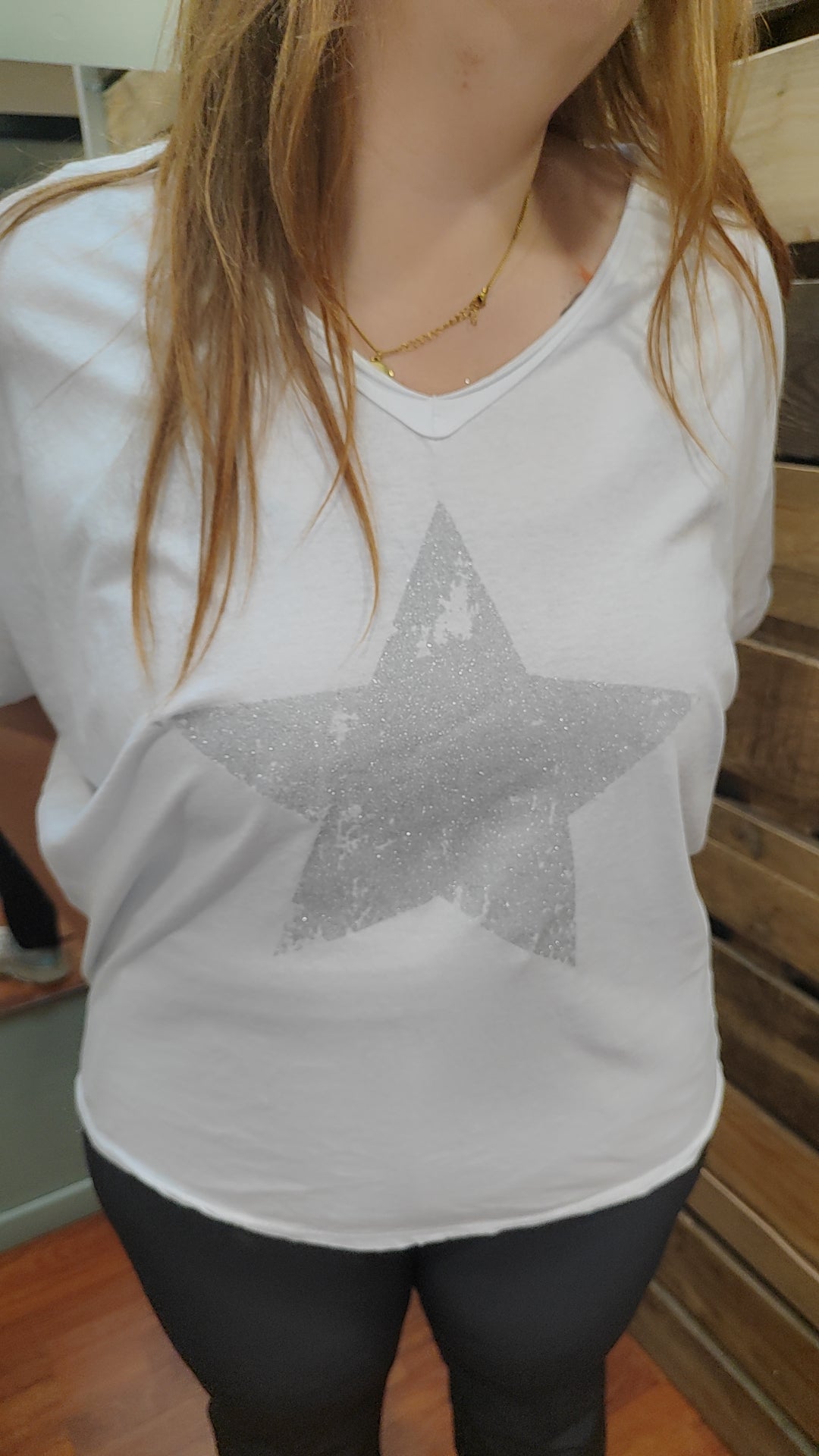 T-shirt étoile pailletée