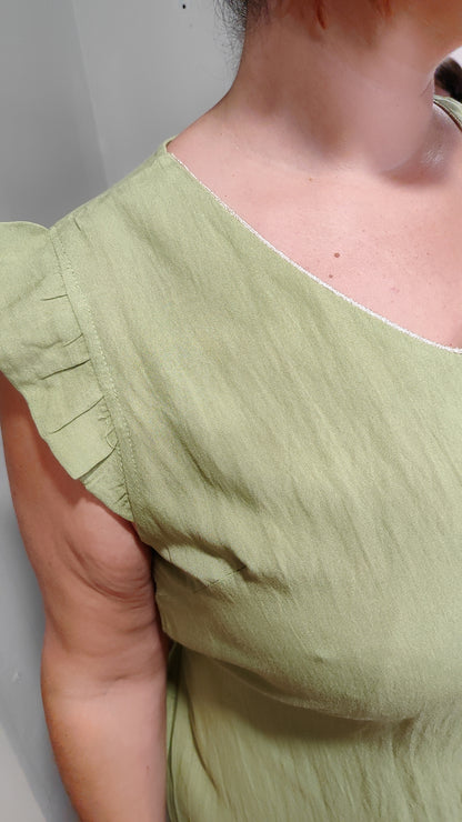 Robe droite vert pomme