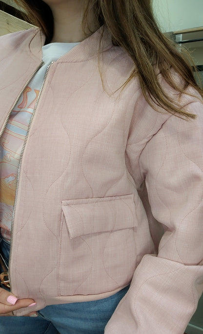 Bombers matelassé beige ou rose