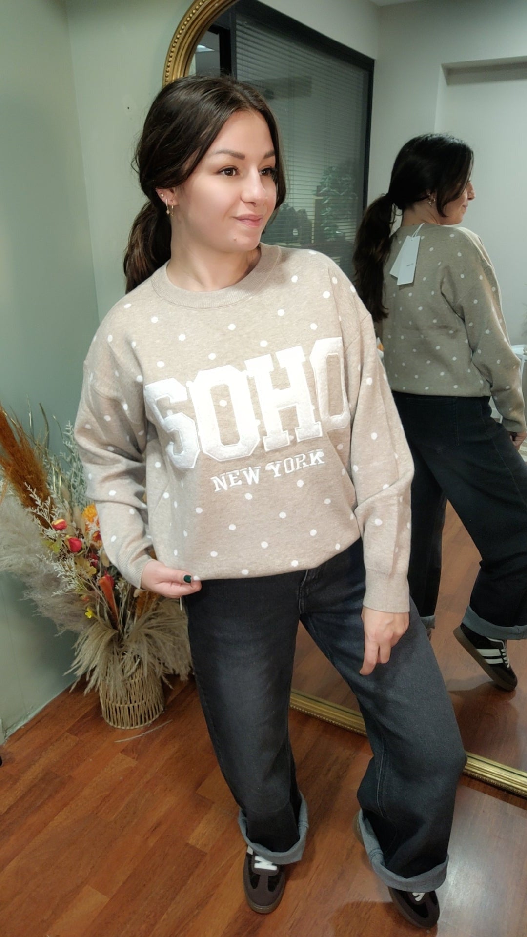 Pull chaud Soho beige