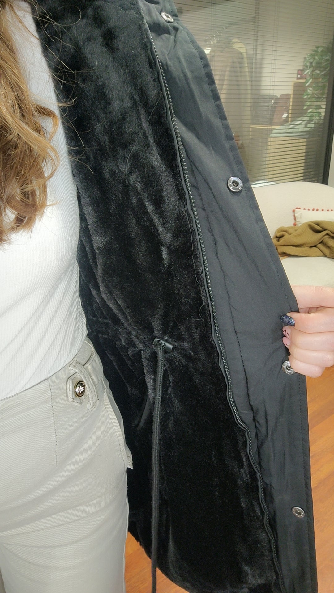 Parka réversible noire