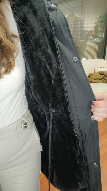 Parka réversible noire