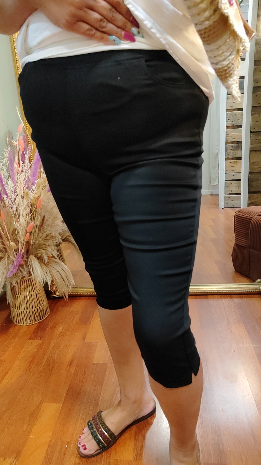 Pantacourt stretch noir