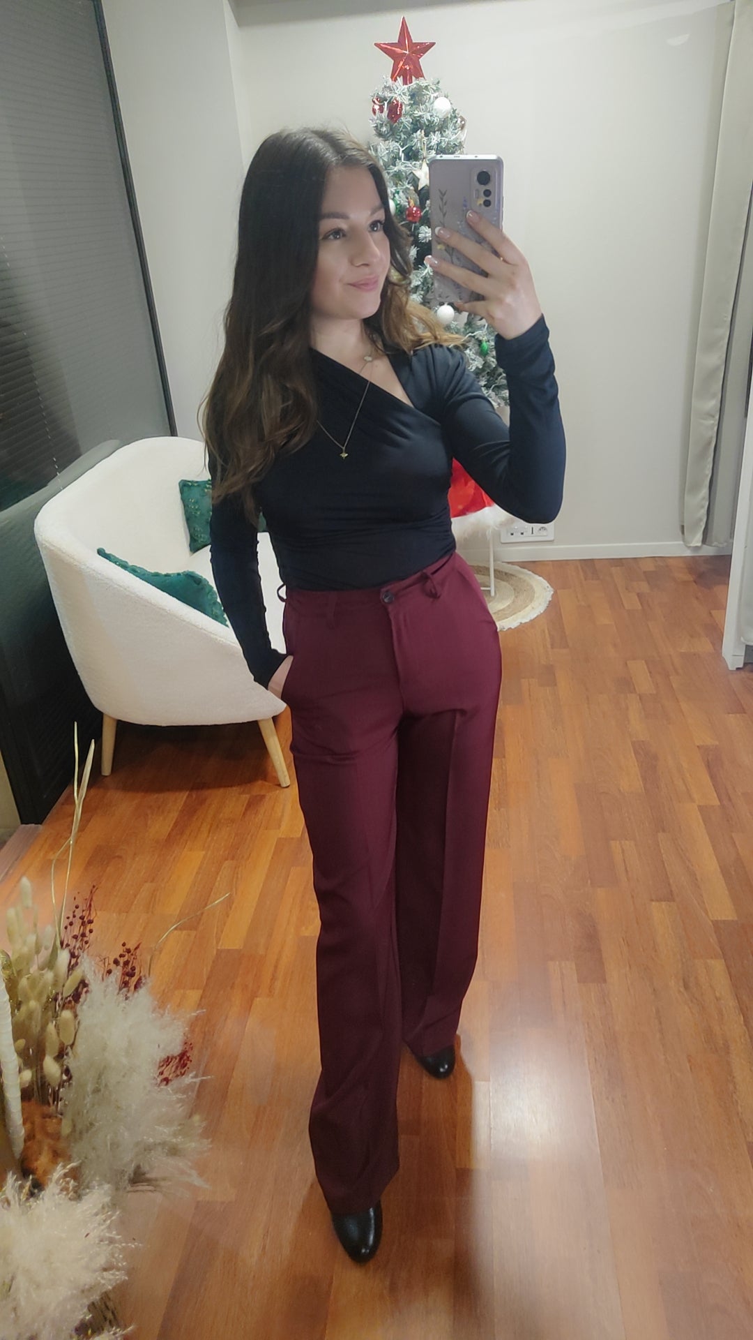 Top asymétrique noir