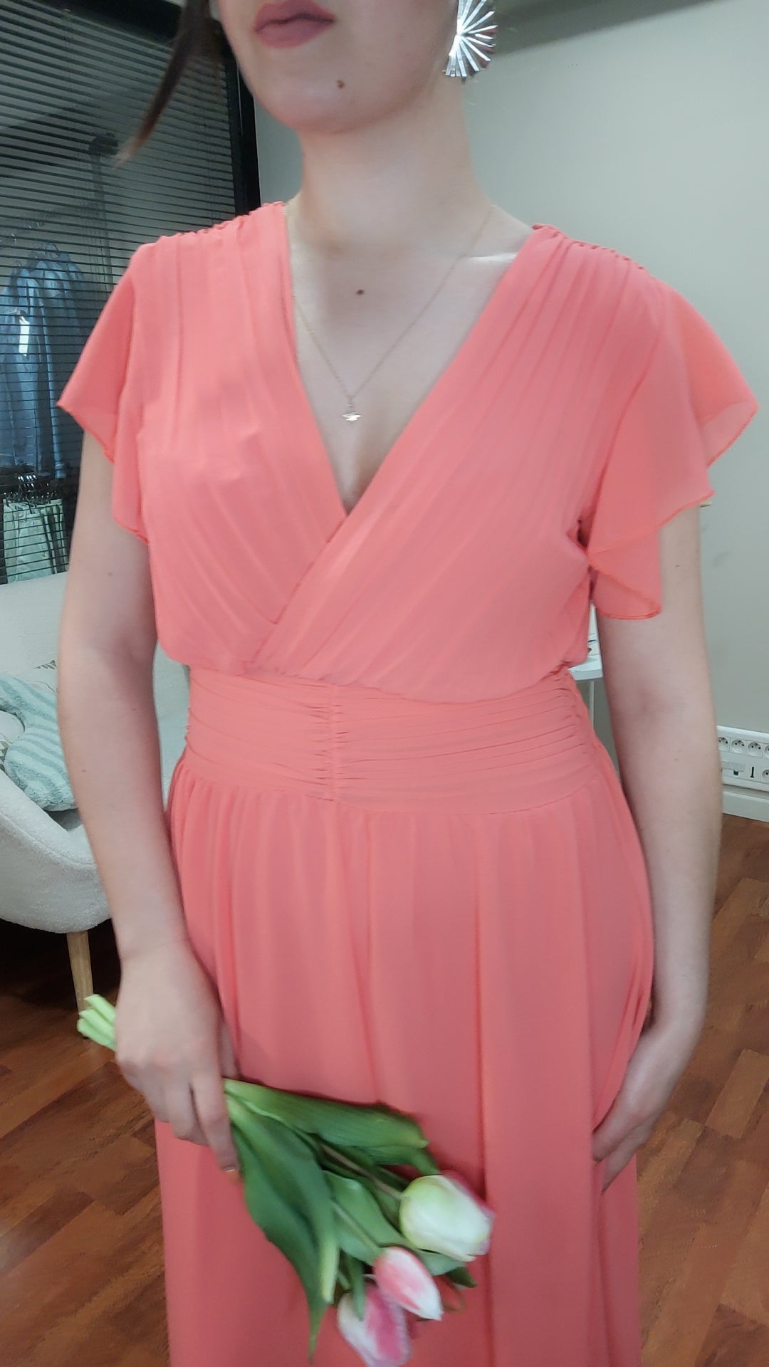 Robe cérémonie Audrey corail