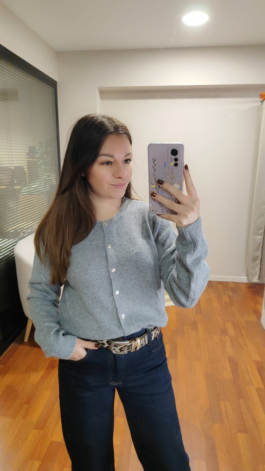 Cardigan gris tout doux