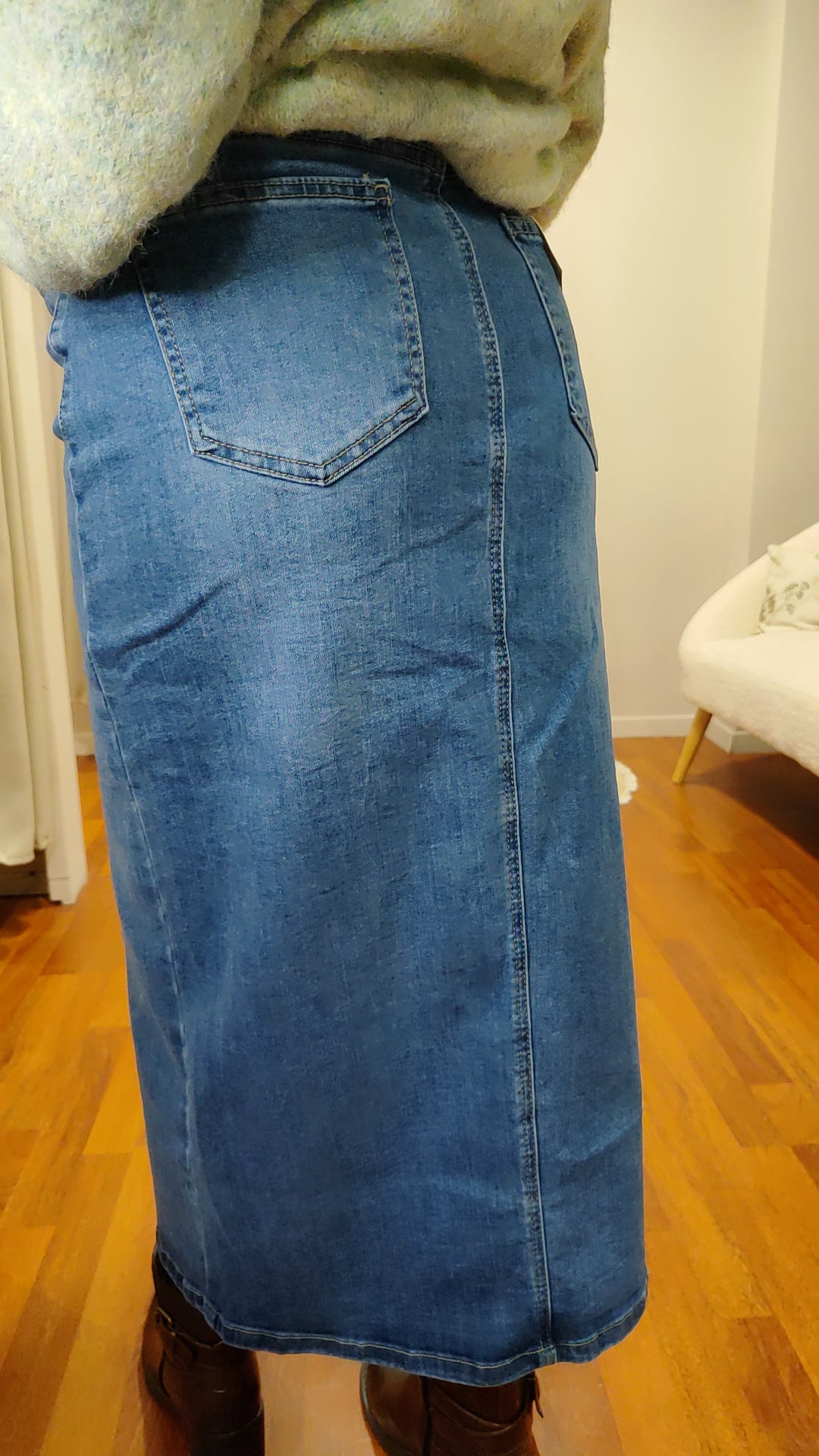 Jupe denim avec fente