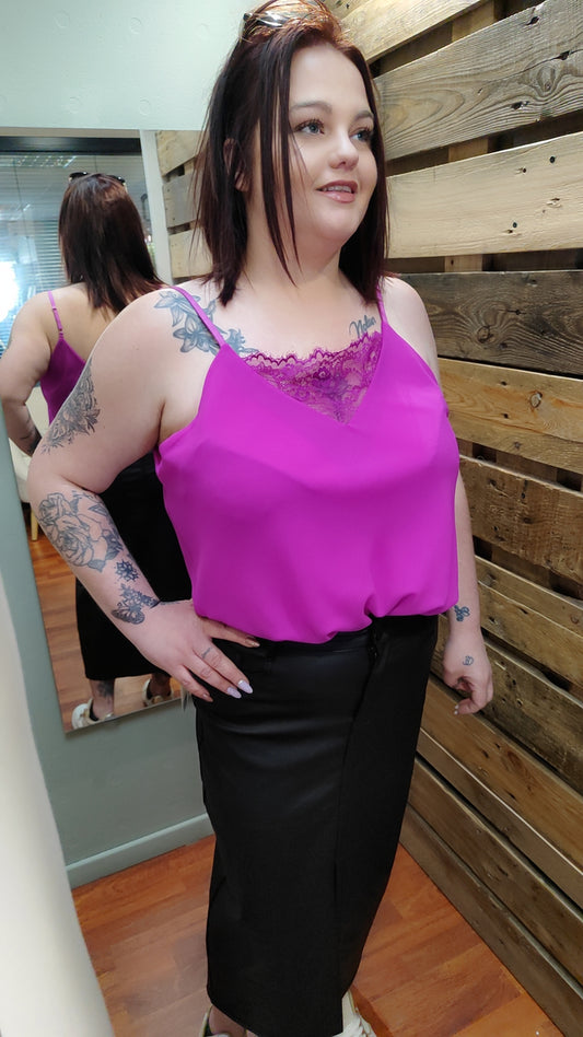 Jupe longue simili noire