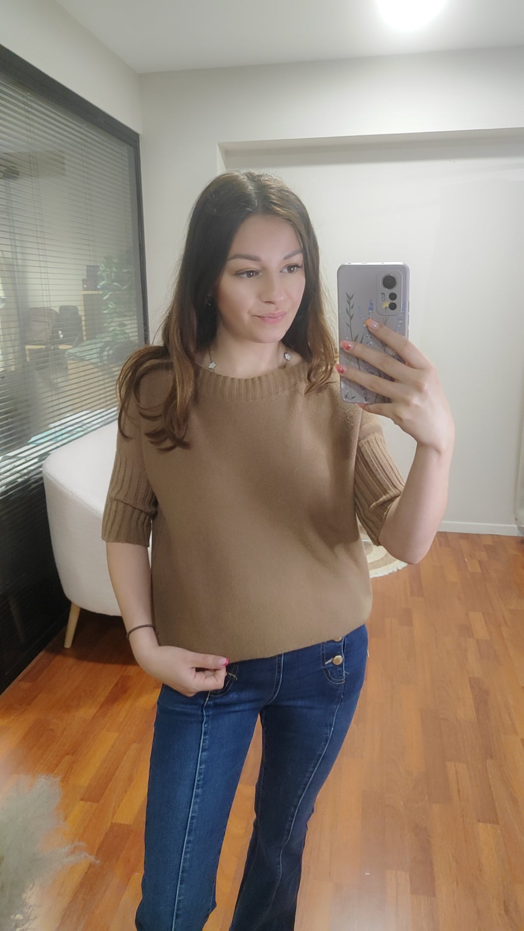 Pull tout doux manches courtes (plusieurs coloris)